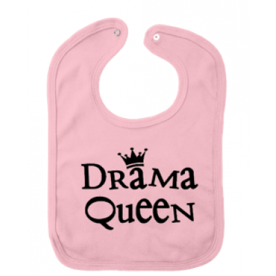 Slabbetje druknoopje "Drama queen" Slabbetje druknoopje "Drama queen"